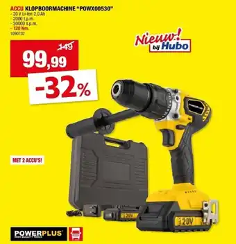 Hubo ACCU KLOPBOORMACHINE “POWX00530” aanbieding