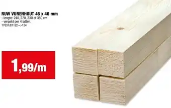 Hubo RUW VURENHOUT 46 x 46 mm aanbieding