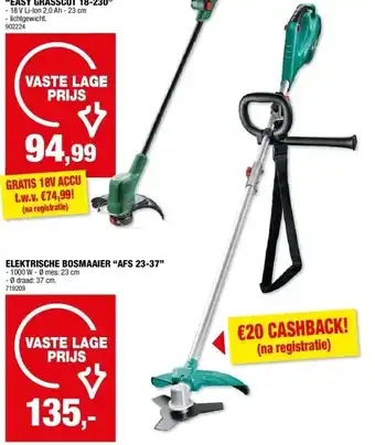 Hubo ELEKTRISCHE BOSMAAIER “AFS 23-37” aanbieding