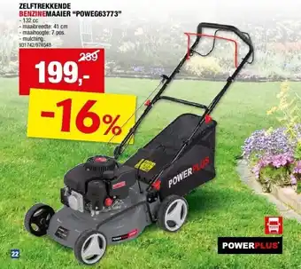 Hubo ZELFTREKKENDE BENZINEMAAIER “POWEG63773” aanbieding