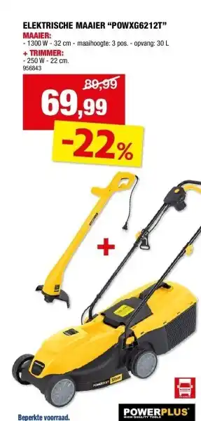 Hubo ELEKTRISCHE MAAIER “POWXG6212T” aanbieding