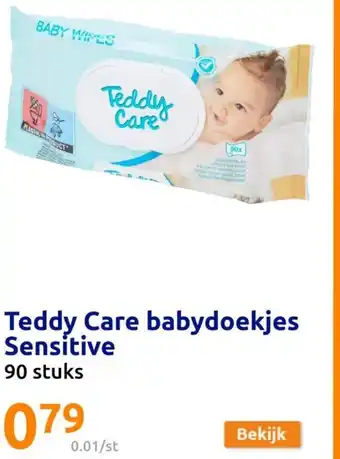 Action Teddy Care babydoekjes Sensitive aanbieding
