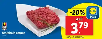 Lidl Américain natuur aanbieding