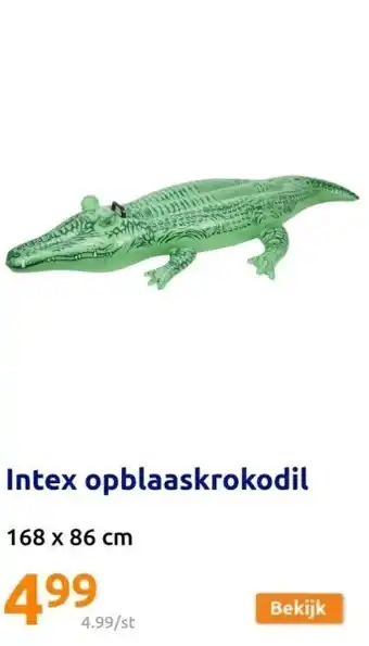 Action Intex opblaaskrokodil aanbieding