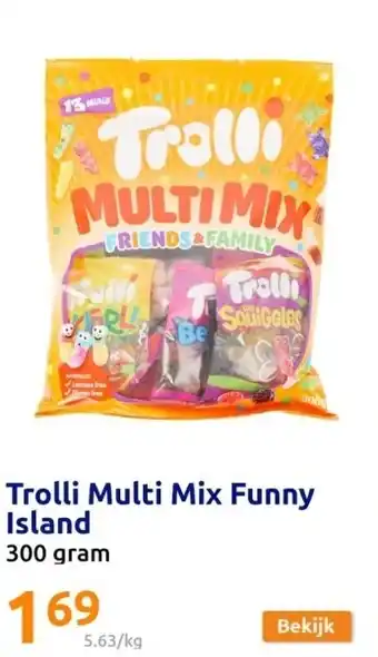 Action Trolli Multi Mix Funny Island aanbieding