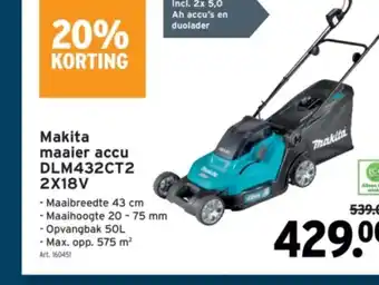 GAMMA maaier accu DLM432CT2 aanbieding