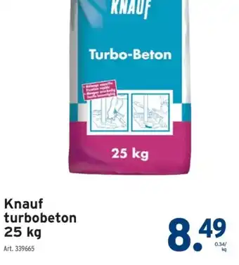 GAMMA Knauf turbobeton 25 kg aanbieding
