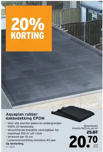 GAMMA Aquaplan rubber dakbedekking EPDM aanbieding