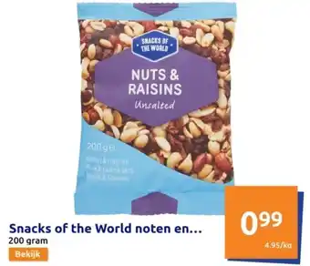 Action Snacks of the World noten en rozijnen aanbieding