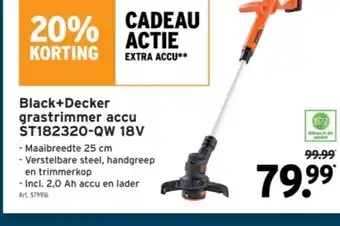 GAMMA Black+Decker grastrimmer accu ST182320-QW 18V aanbieding