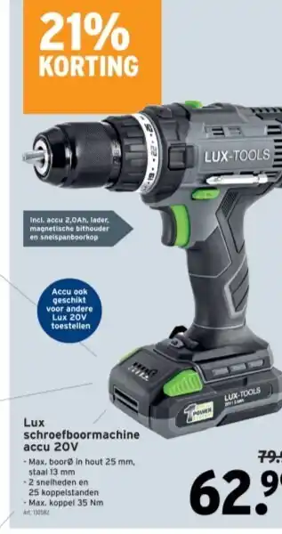 GAMMA schroefboormachine aanbieding
