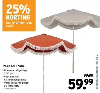 GAMMA Parasol Pula aanbieding