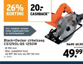 GAMMA Black+Decker cirkelzaag aanbieding