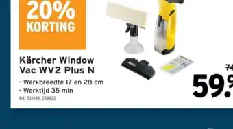 GAMMA Kärcher Window Vac WV2 Plus N aanbieding