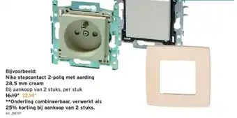 GAMMA Niko stopcontact 2-polig met aarding aanbieding