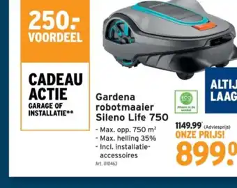 GAMMA Gardena robotmaaier Sileno Life 750 aanbieding