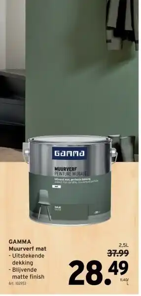 GAMMA GAMMA Muurverf mat aanbieding