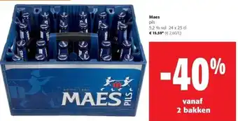 Colruyt Maes pils 5,2 % vol 24 x 25 cl aanbieding