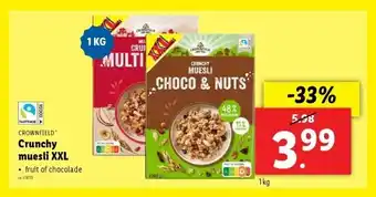 Lidl Crunchy muesli XXL aanbieding