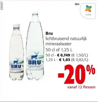 Colruyt Bru lichtbruisend natuurlijk mineraalwater aanbieding