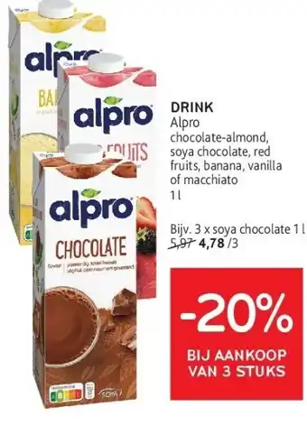 Alvo DRINK Alpro aanbieding