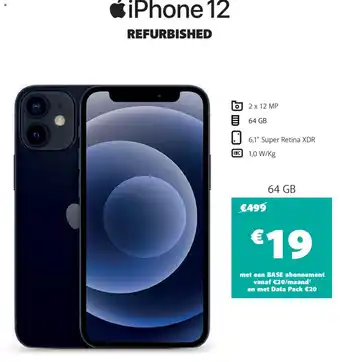 Base iPhone 12 REFURBISHED aanbieding