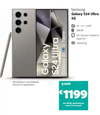 Base Samsung Galaxy S24 Ultra 5G aanbieding