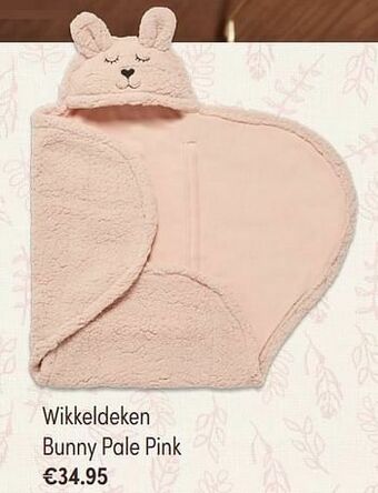 Baby & Tiener Wikkeldeken bunny pale pink aanbieding