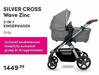Baby & Tiener Silver cross wave zinc 2-in-1 kinderwagen aanbieding