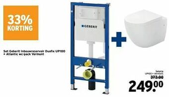 GAMMA Set geberit inbouwreservoir duofix up100 + atlantic wc-pack vermont aanbieding