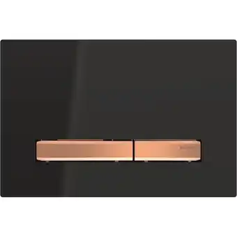 Sawiday Geberit Sigma50 bedieningplaat, 2-toets spoeling frontbediening voor toilet 24.6x16.4cm zwart aanbieding