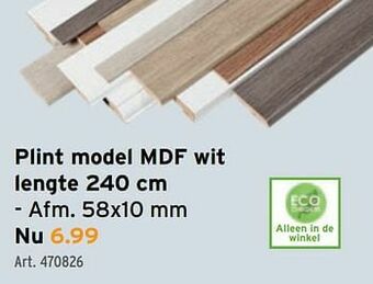 GAMMA Plint model mdf wit aanbieding