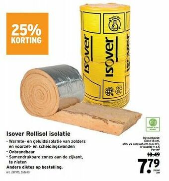 GAMMA Isover rollisol isolatie aanbieding