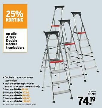 GAMMA Altrex double decker trapladders 4 treden aanbieding