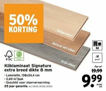 Kliklaminaat signature extra breed