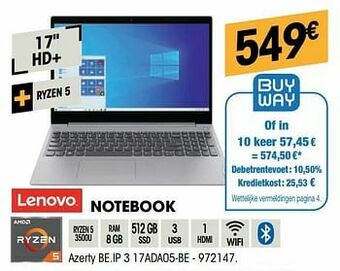 Electro Depot Lenovo notebook azerty be.ip 3 17ada05-be aanbieding