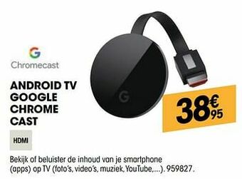 Electro Depot Google android tv google chrome cast aanbieding