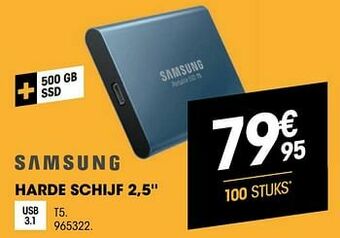 Electro Depot Samsung harde schijf 2,5`` t5 aanbieding