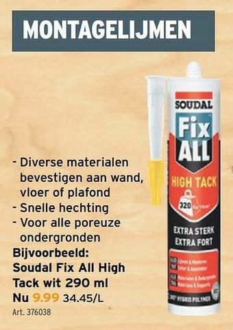 GAMMA Soudal fix all high tack wit aanbieding