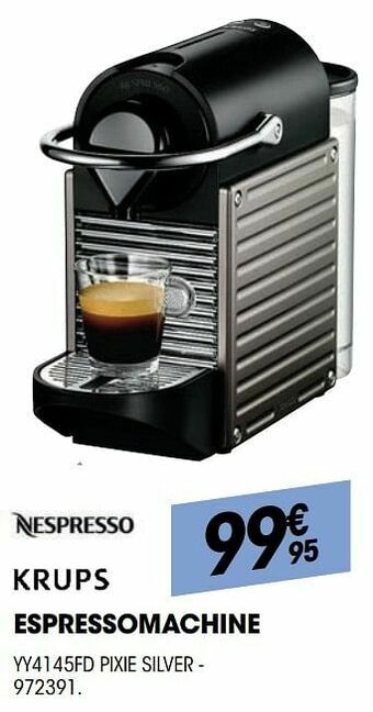 Electro Depot Krups espressomachine yy4145fd pixie silver aanbieding