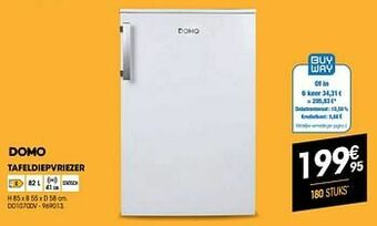 Domo elektro tafeldiepvriezer do1070dv