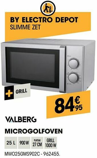 Electro Depot Valberg microgolfoven mwo25gms902c aanbieding
