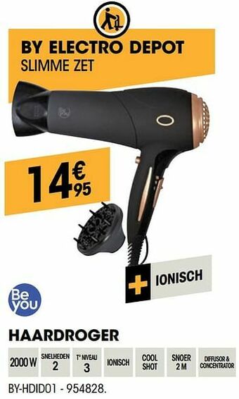 Electro Depot Be you haardroger by-hdid01 aanbieding