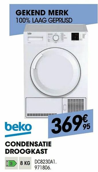 Electro Depot Beko condensatie droogkast dc8230a1 aanbieding