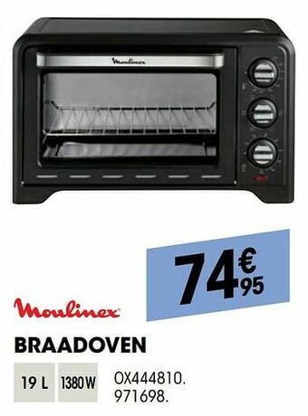 Electro Depot Moulinex braadoven ox444810 aanbieding