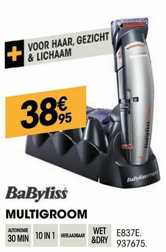 Electro Depot Babyliss multigroom e837e aanbieding
