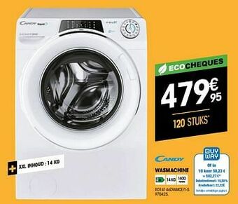 Electro Depot Candy wasmachine ro14146dwmce-1-s aanbieding