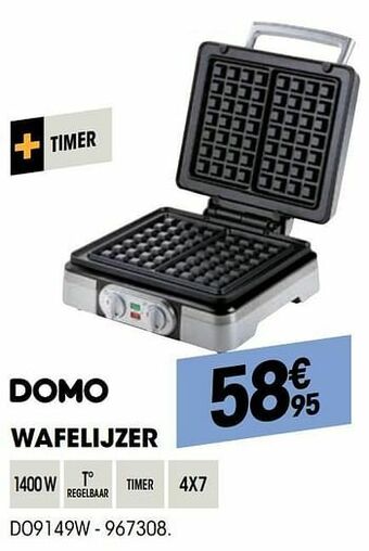Domo elektro wafelijzer do9149w