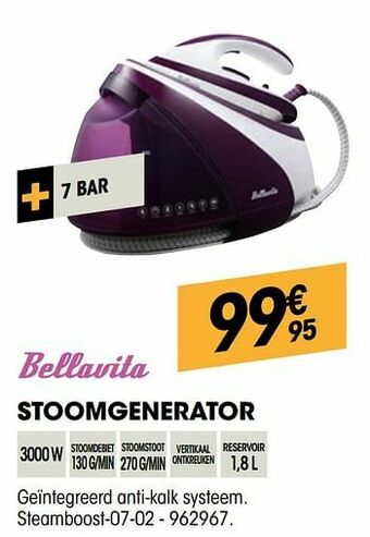 Electro Depot Bellavita stoomgenerator steamboost-07-02 aanbieding