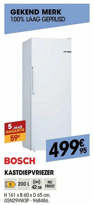 Electro Depot Bosch kastdiepvriezer gsn29vw3p aanbieding